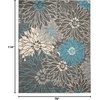 image:imageNourison Home Passion Ivory Multicolor 53 x 73 Area Rug  Easy Clean Non Shedding Bed Room Living Room Dining Room Kitchen 5 x 7CharcoalBlue