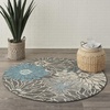 image:imageNourison Home Passion Ivory Multicolor 53 x 73 Area Rug  Easy Clean Non Shedding Bed Room Living Room Dining Room Kitchen 5 x 7CharcoalBlue