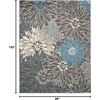 image:imageNourison Home Passion Ivory Multicolor 53 x 73 Area Rug  Easy Clean Non Shedding Bed Room Living Room Dining Room Kitchen 5 x 7CharcoalBlue