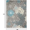image:imageNourison Home Passion Ivory Multicolor 53 x 73 Area Rug  Easy Clean Non Shedding Bed Room Living Room Dining Room Kitchen 5 x 7CharcoalBlue