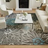 image:imageNourison Home Passion Ivory Multicolor 53 x 73 Area Rug  Easy Clean Non Shedding Bed Room Living Room Dining Room Kitchen 5 x 7CharcoalBlue