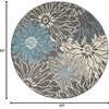 image:imageNourison Home Passion Ivory Multicolor 53 x 73 Area Rug  Easy Clean Non Shedding Bed Room Living Room Dining Room Kitchen 5 x 7CharcoalBlue