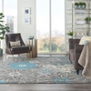 image:imageNourison Home Passion Ivory Multicolor 53 x 73 Area Rug  Easy Clean Non Shedding Bed Room Living Room Dining Room Kitchen 5 x 7CharcoalBlue