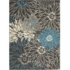 image:imageNourison Home Passion Ivory Multicolor 53 x 73 Area Rug  Easy Clean Non Shedding Bed Room Living Room Dining Room Kitchen 5 x 7CharcoalBlue