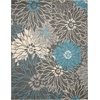 image:imageNourison Home Passion Ivory Multicolor 53 x 73 Area Rug  Easy Clean Non Shedding Bed Room Living Room Dining Room Kitchen 5 x 7CharcoalBlue