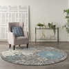 image:imageNourison Home Passion Ivory Multicolor 53 x 73 Area Rug  Easy Clean Non Shedding Bed Room Living Room Dining Room Kitchen 5 x 7CharcoalBlue