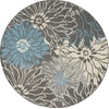 image:imageNourison Home Passion Ivory Multicolor 53 x 73 Area Rug  Easy Clean Non Shedding Bed Room Living Room Dining Room Kitchen 5 x 7CharcoalBlue