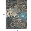 image:imageNourison Home Passion Ivory Multicolor 53 x 73 Area Rug  Easy Clean Non Shedding Bed Room Living Room Dining Room Kitchen 5 x 7CharcoalBlue