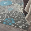 image:imageNourison Home Passion Ivory Multicolor 53 x 73 Area Rug  Easy Clean Non Shedding Bed Room Living Room Dining Room Kitchen 5 x 7CharcoalBlue