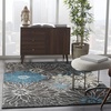 image:imageNourison Home Passion Ivory Multicolor 53 x 73 Area Rug  Easy Clean Non Shedding Bed Room Living Room Dining Room Kitchen 5 x 7CharcoalBlue