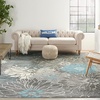 image:imageNourison Home Passion Ivory Multicolor 53 x 73 Area Rug  Easy Clean Non Shedding Bed Room Living Room Dining Room Kitchen 5 x 7CharcoalBlue