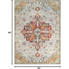 image:imageNourison Home Passion Ivory Multicolor 53 x 73 Area Rug  Easy Clean Non Shedding Bed Room Living Room Dining Room Kitchen 5 x 7Grey Multicolor