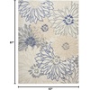 image:imageNourison Home Passion Ivory Multicolor 53 x 73 Area Rug  Easy Clean Non Shedding Bed Room Living Room Dining Room Kitchen 5 x 7Ivory Grey Blue
