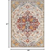 image:imageNourison Home Passion Ivory Multicolor 53 x 73 Area Rug  Easy Clean Non Shedding Bed Room Living Room Dining Room Kitchen 5 x 7Ivory Multicolor