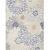 image:imageNourison Home Passion Ivory Multicolor 53 x 73 Area Rug  Easy Clean Non Shedding Bed Room Living Room Dining Room Kitchen 5 x 7IvoryGreyBlue
