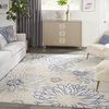 image:imageNourison Home Passion Ivory Multicolor 53 x 73 Area Rug  Easy Clean Non Shedding Bed Room Living Room Dining Room Kitchen 5 x 7IvoryGreyBlue