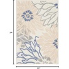 image:imageNourison Home Passion Ivory Multicolor 53 x 73 Area Rug  Easy Clean Non Shedding Bed Room Living Room Dining Room Kitchen 5 x 7IvoryGreyBlue