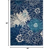 image:imageNourison Home Passion Ivory Multicolor 53 x 73 Area Rug  Easy Clean Non Shedding Bed Room Living Room Dining Room Kitchen 5 x 7NavyIvory