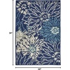 image:imageNourison Home Passion Ivory Multicolor 53 x 73 Area Rug  Easy Clean Non Shedding Bed Room Living Room Dining Room Kitchen 5 x 7NavyIvory