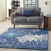 image:imageNourison Home Passion Ivory Multicolor 53 x 73 Area Rug  Easy Clean Non Shedding Bed Room Living Room Dining Room Kitchen 5 x 7NavyIvory