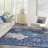 image:imageNourison Home Passion Ivory Multicolor 53 x 73 Area Rug  Easy Clean Non Shedding Bed Room Living Room Dining Room Kitchen 5 x 7NavyIvory