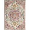 image:imageNourison Home Passion Ivory Pink 53 x 73 Area Rug  Easy Clean Non Shedding Bed Room Living Room Dining Room Kitchen 5 x 7Ivory Pink