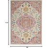 image:imageNourison Home Passion Ivory Pink 53 x 73 Area Rug  Easy Clean Non Shedding Bed Room Living Room Dining Room Kitchen 5 x 7Ivory Pink