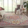 image:imageNourison Home Passion Ivory Pink 53 x 73 Area Rug  Easy Clean Non Shedding Bed Room Living Room Dining Room Kitchen 5 x 7Ivory Pink