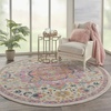 image:imageNourison Home Passion Ivory Pink 53 x 73 Area Rug  Easy Clean Non Shedding Bed Room Living Room Dining Room Kitchen 5 x 7Ivory Pink