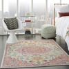 image:imageNourison Home Passion Ivory Pink 53 x 73 Area Rug  Easy Clean Non Shedding Bed Room Living Room Dining Room Kitchen 5 x 7Ivory Pink