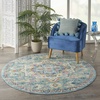 image:imageNourison Home Passion Ivory Pink 53 x 73 Area Rug  Easy Clean Non Shedding Bed Room Living Room Dining Room Kitchen 5 x 7IvoryLight Blue
