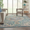 image:imageNourison Home Passion Ivory Pink 53 x 73 Area Rug  Easy Clean Non Shedding Bed Room Living Room Dining Room Kitchen 5 x 7IvoryLight Blue