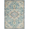 image:imageNourison Home Passion Ivory Pink 53 x 73 Area Rug  Easy Clean Non Shedding Bed Room Living Room Dining Room Kitchen 5 x 7IvoryLight Blue