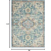 image:imageNourison Home Passion Ivory Pink 53 x 73 Area Rug  Easy Clean Non Shedding Bed Room Living Room Dining Room Kitchen 5 x 7IvoryLight Blue
