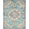 image:imageNourison Home Passion Ivory Pink 53 x 73 Area Rug  Easy Clean Non Shedding Bed Room Living Room Dining Room Kitchen 5 x 7IvoryLight Blue