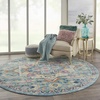 image:imageNourison Home Passion Ivory Pink 53 x 73 Area Rug  Easy Clean Non Shedding Bed Room Living Room Dining Room Kitchen 5 x 7IvoryLight Blue