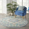 image:imageNourison Home Passion Ivory Pink 53 x 73 Area Rug  Easy Clean Non Shedding Bed Room Living Room Dining Room Kitchen 5 x 7IvoryLight Blue