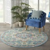 image:imageNourison Home Passion Ivory Pink 53 x 73 Area Rug  Easy Clean Non Shedding Bed Room Living Room Dining Room Kitchen 5 x 7IvoryLight Blue
