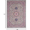image:imageNourison Home Passion Light Grey Pink 110 x 210 Area Rug  Easy Clean Non Shedding Bed Room Living Room Dining Room Kitchen 2 x 3Light Grey Pink