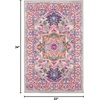 image:imageNourison Home Passion Light Grey Pink 110 x 210 Area Rug  Easy Clean Non Shedding Bed Room Living Room Dining Room Kitchen 2 x 3Light Grey Pink