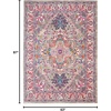 image:imageNourison Home Passion Light Grey Pink 110 x 210 Area Rug  Easy Clean Non Shedding Bed Room Living Room Dining Room Kitchen 2 x 3Light Grey Pink