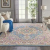 image:imageNourison Home Passion Light Grey Pink 110 x 210 Area Rug  Easy Clean Non Shedding Bed Room Living Room Dining Room Kitchen 2 x 3Teal Multicolor