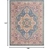 image:imageNourison Home Passion Light Grey Pink 110 x 210 Area Rug  Easy Clean Non Shedding Bed Room Living Room Dining Room Kitchen 2 x 3Teal Multicolor
