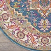 image:imageNourison Home Passion Light Grey Pink 110 x 210 Area Rug  Easy Clean Non Shedding Bed Room Living Room Dining Room Kitchen 2 x 3Teal Multicolor