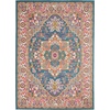 image:imageNourison Home Passion Light Grey Pink 110 x 210 Area Rug  Easy Clean Non Shedding Bed Room Living Room Dining Room Kitchen 2 x 3Teal Multicolor