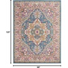 image:imageNourison Home Passion Light Grey Pink 110 x 210 Area Rug  Easy Clean Non Shedding Bed Room Living Room Dining Room Kitchen 2 x 3Teal Multicolor