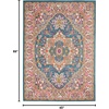 image:imageNourison Home Passion Light Grey Pink 110 x 210 Area Rug  Easy Clean Non Shedding Bed Room Living Room Dining Room Kitchen 2 x 3Teal Multicolor