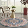image:imageNourison Home Passion Light Grey Pink 110 x 210 Area Rug  Easy Clean Non Shedding Bed Room Living Room Dining Room Kitchen 2 x 3Teal Multicolor