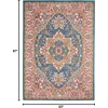 image:imageNourison Home Passion Light Grey Pink 110 x 210 Area Rug  Easy Clean Non Shedding Bed Room Living Room Dining Room Kitchen 2 x 3Teal Multicolor