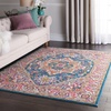 image:imageNourison Home Passion Light Grey Pink 110 x 210 Area Rug  Easy Clean Non Shedding Bed Room Living Room Dining Room Kitchen 2 x 3Teal Multicolor